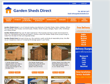 Tablet Screenshot of gardenshedsdirect.ie